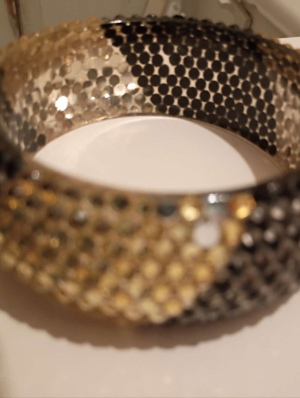 Leopard Print Black And Gold Silver Bangle Bracelet